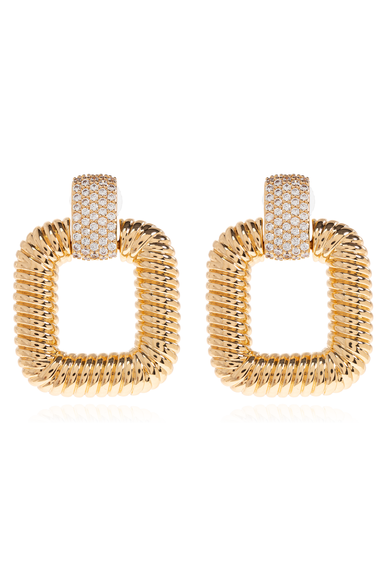 【関税&送料込】Self Portrait Brass Earrings With Crystals Self-Portrait Earrings with shimmering crystals | Women's